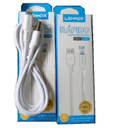 CABO DE DADOS USB LEHMOX IPHONE RAPIDO 3.1A 1M LE-803